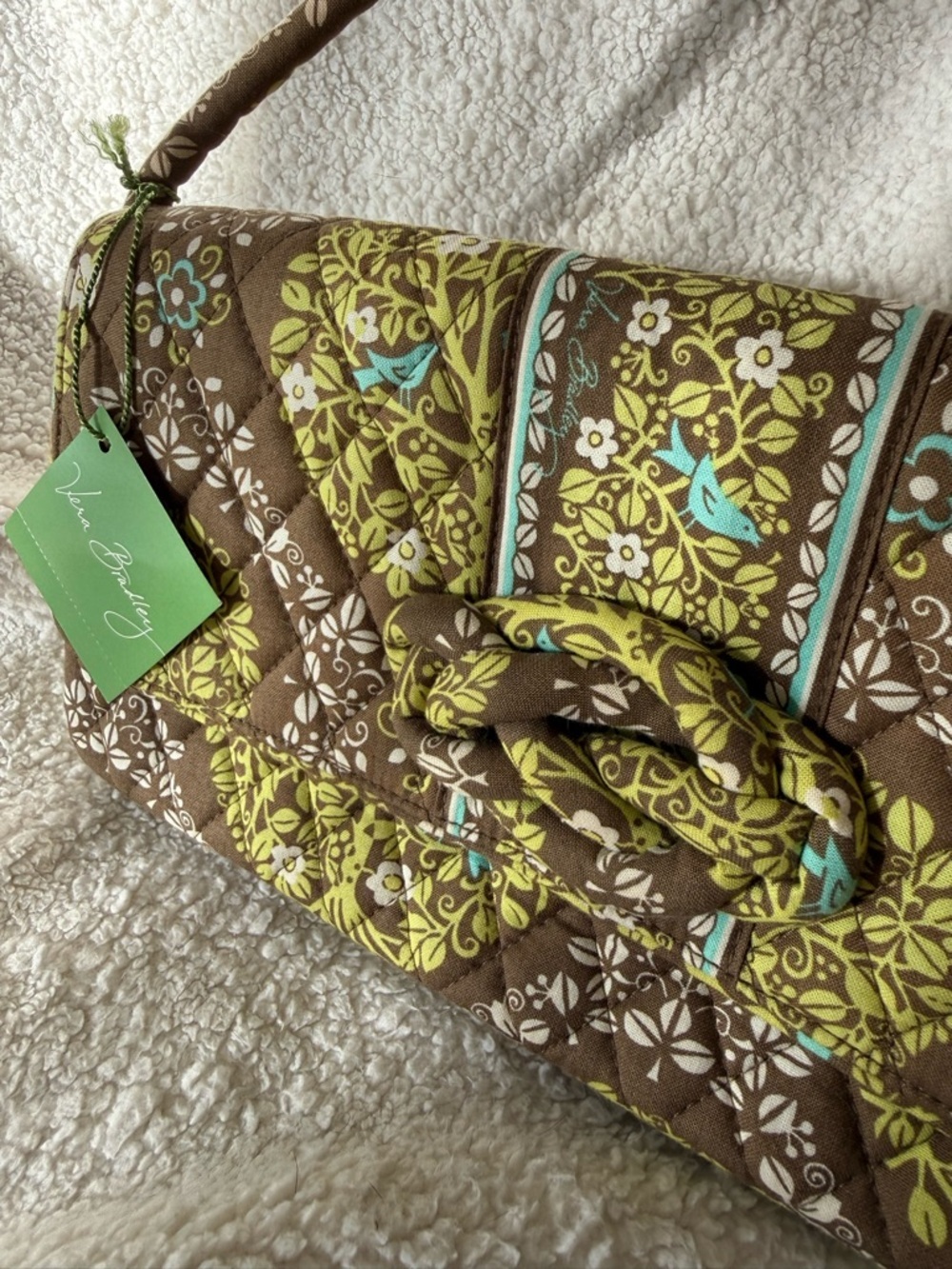 NWT Y2K Vera Bradley Knot Just A Clutch Sittin In A Tree Shoulder Bag Magnetic - Picture 3 of 7
